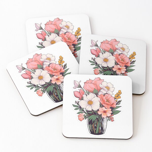 Item preview, Flower Bouquet Vase Sticker Style designed and sold by LDJBlank.
