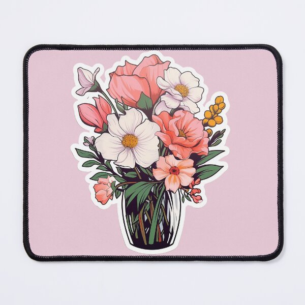 Item preview, Flower Bouquet Vase Sticker Style designed and sold by LDJBlank.
