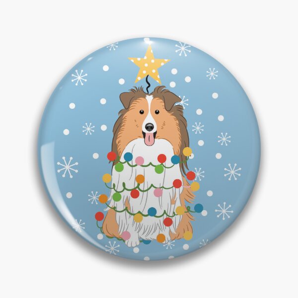 Item preview, Sable Sheltie Shetland Sheepdog Christmas Tree  designed and sold by Lulupainting.