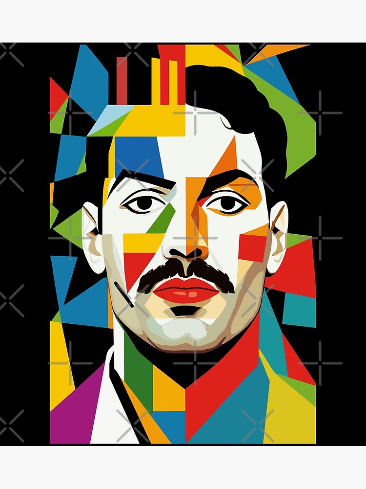 Thumbnail 3 of 3, Poster, Portrait of Freddie designed and sold by Ikibrai.
