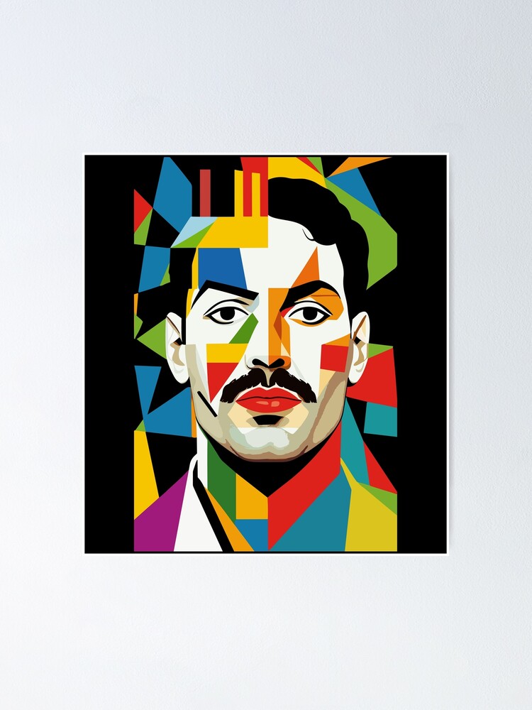 Thumbnail 1 of 3, Poster, Portrait of Freddie designed and sold by Ikibrai.