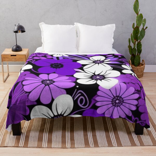 Item preview, Purple and white flowers designed and sold by Roxburylane.