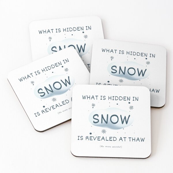 Item preview,  What's hidden in snow is revealed in thaw idiom designed and sold by Idioms4u.