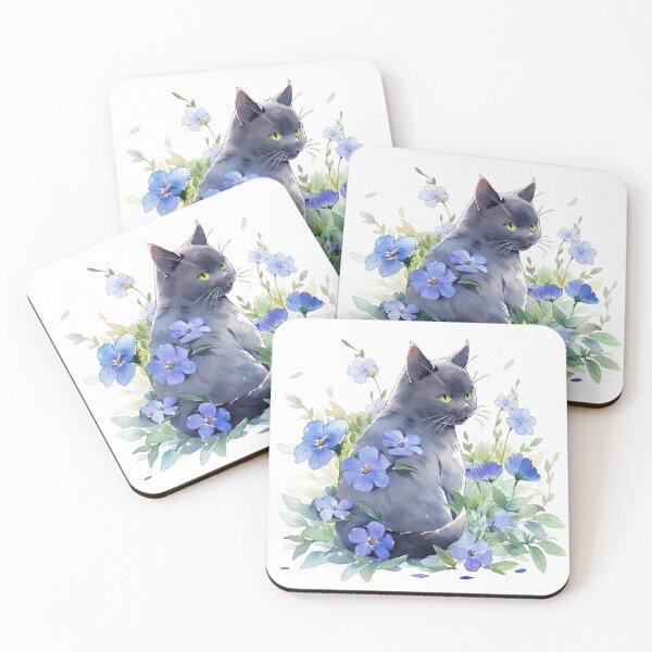 Item preview, Black Cat Amidst a Garden of Blooms designed and sold by LittleLuvies.
