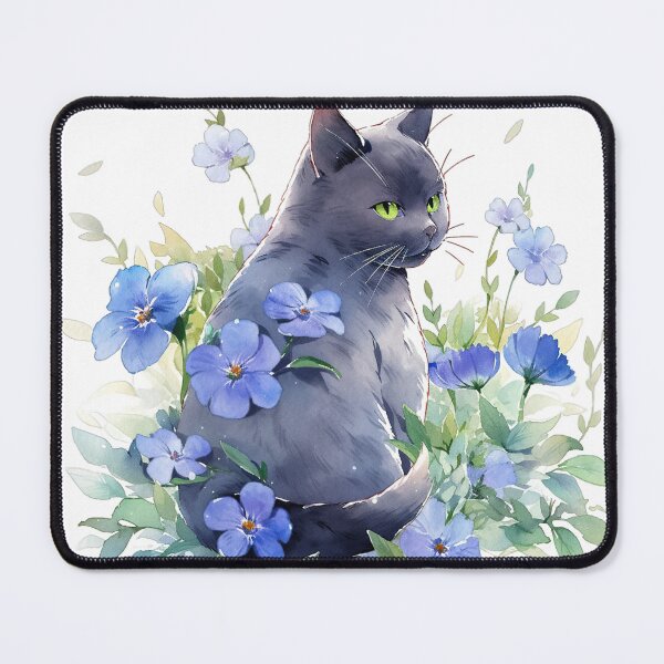 Item preview, Black Cat Amidst a Garden of Blooms designed and sold by LittleLuvies.
