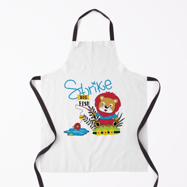 Item preview, cartoon lion fisherman character, cartoon lion go fishing, lion fisherman designed and sold by GreyStanzione1.