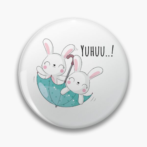 Item preview, cute bunnies in upside down umbrella, happy rabbit with umbrella, happy bunnies playing with umbrella designed and sold by GreyStanzione1.