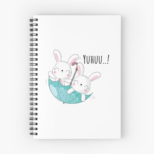 Item preview, cute bunnies in upside down umbrella, happy rabbit with umbrella, happy bunnies playing with umbrella designed and sold by GreyStanzione1.