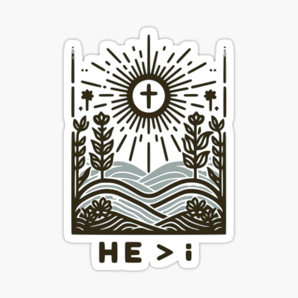 Item preview, HE is Greater Than i - Elegant Faith Expression designed and sold by arkartistry.