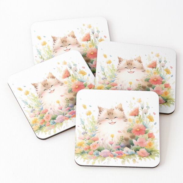 Item preview, Happy Cat Grinning on a Palette of Colors designed and sold by LittleLuvies.