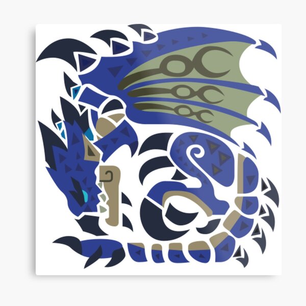 Azure Rathalos Metal Print