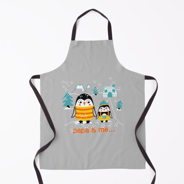 Item preview, penguin papa and me, penguin dad and child in snow, papa and child penguin designed and sold by GreyStanzione1.