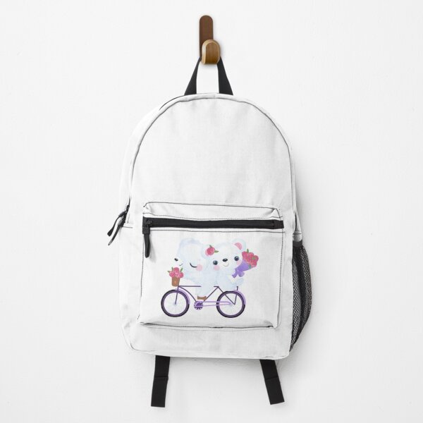 Item preview, couple white bear on purple bike, romantic couple bear on bike, 2 white bears on bike designed and sold by GreyStanzione1.