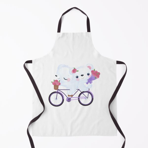 Item preview, couple white bear on purple bike, romantic couple bear on bike, 2 white bears on bike designed and sold by GreyStanzione1.
