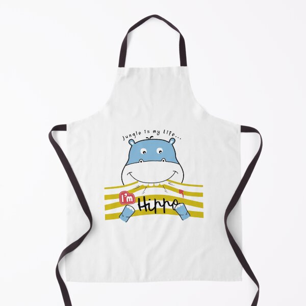 Item preview, funny hippo portrait, cute hippo portrait, cute cartoon hippo  designed and sold by GreyStanzione1.