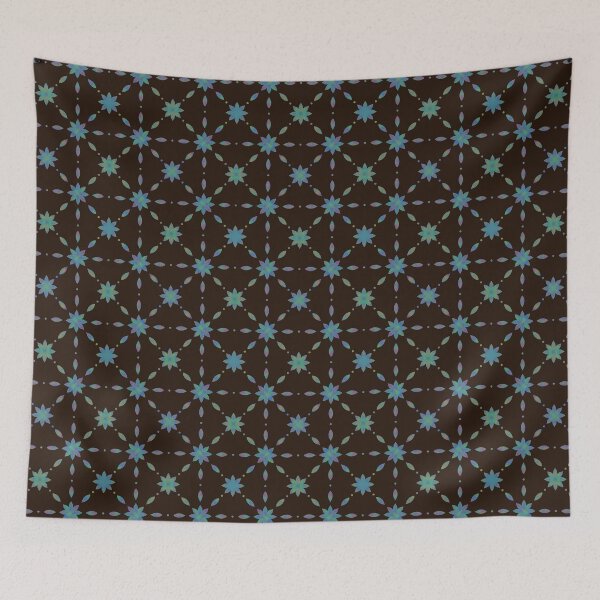 Item preview, Multicolored Floral Stars Blue designed and sold by Stephanie McRae.