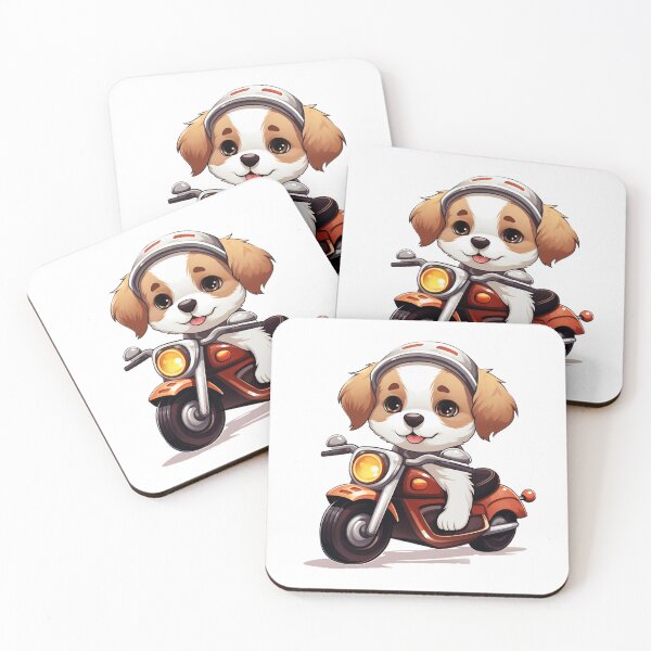 Item preview, Cute puppy rides a motorcycle designed and sold by omerfdln34.