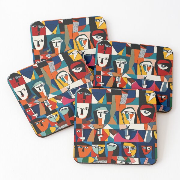 Item preview, Abstract Faces Pattern designed and sold by Ikibrai.