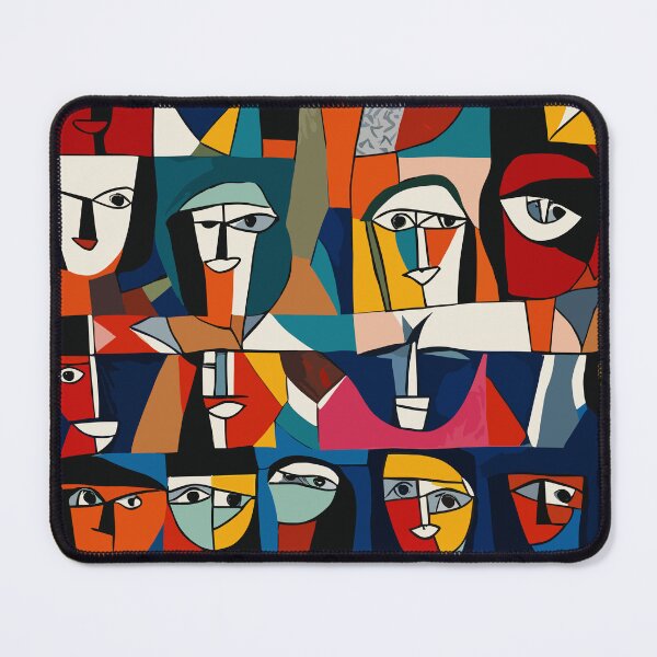 Item preview, Abstract Faces Pattern designed and sold by Ikibrai.