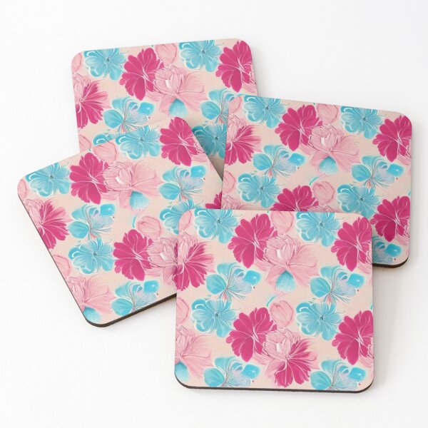 Item preview, Pretty Pink and Blue Flowers designed and sold by calibrit.