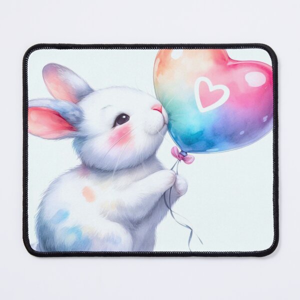 Item preview, Heart balloon and rabbit. designed and sold by growing-mom.