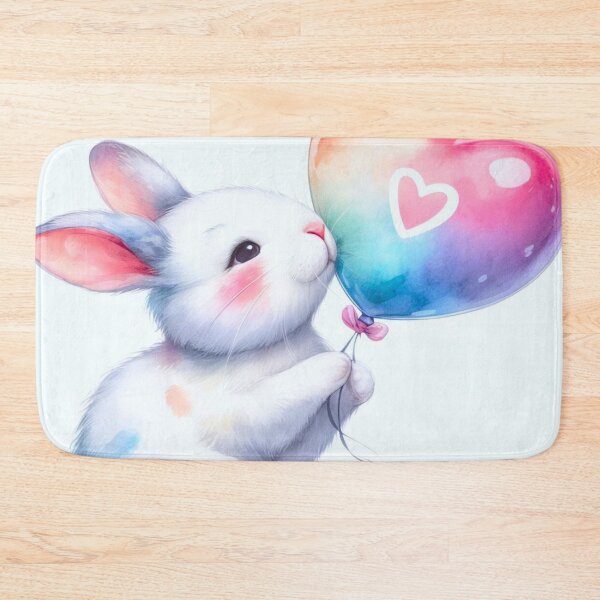 Item preview, Heart balloon and rabbit. designed and sold by growing-mom.