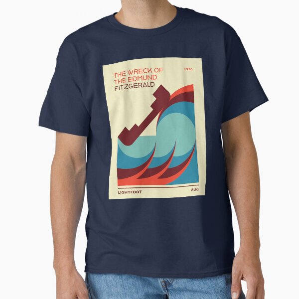 Vista previa del artículo con la obra «El naufragio del Edmund Fitzgerald», diseñado y vendido por Ken Draws Things.