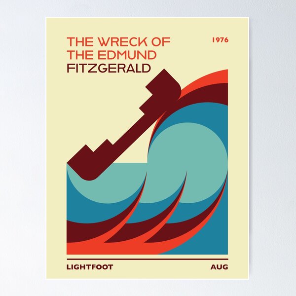 Artikel-Vorschau von Das Wrack der Edmund Fitzgerald, designt und verkauft von Ken Draws Things.