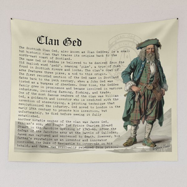 Item preview, Ged Scottish History  designed and sold by BagTown Clans.