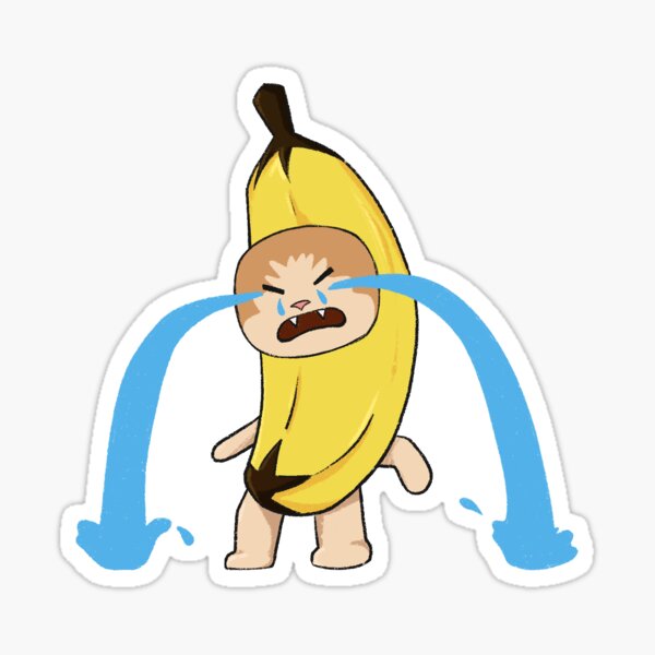 All About Banana Crying Cat Sticker Pack - 30pcs