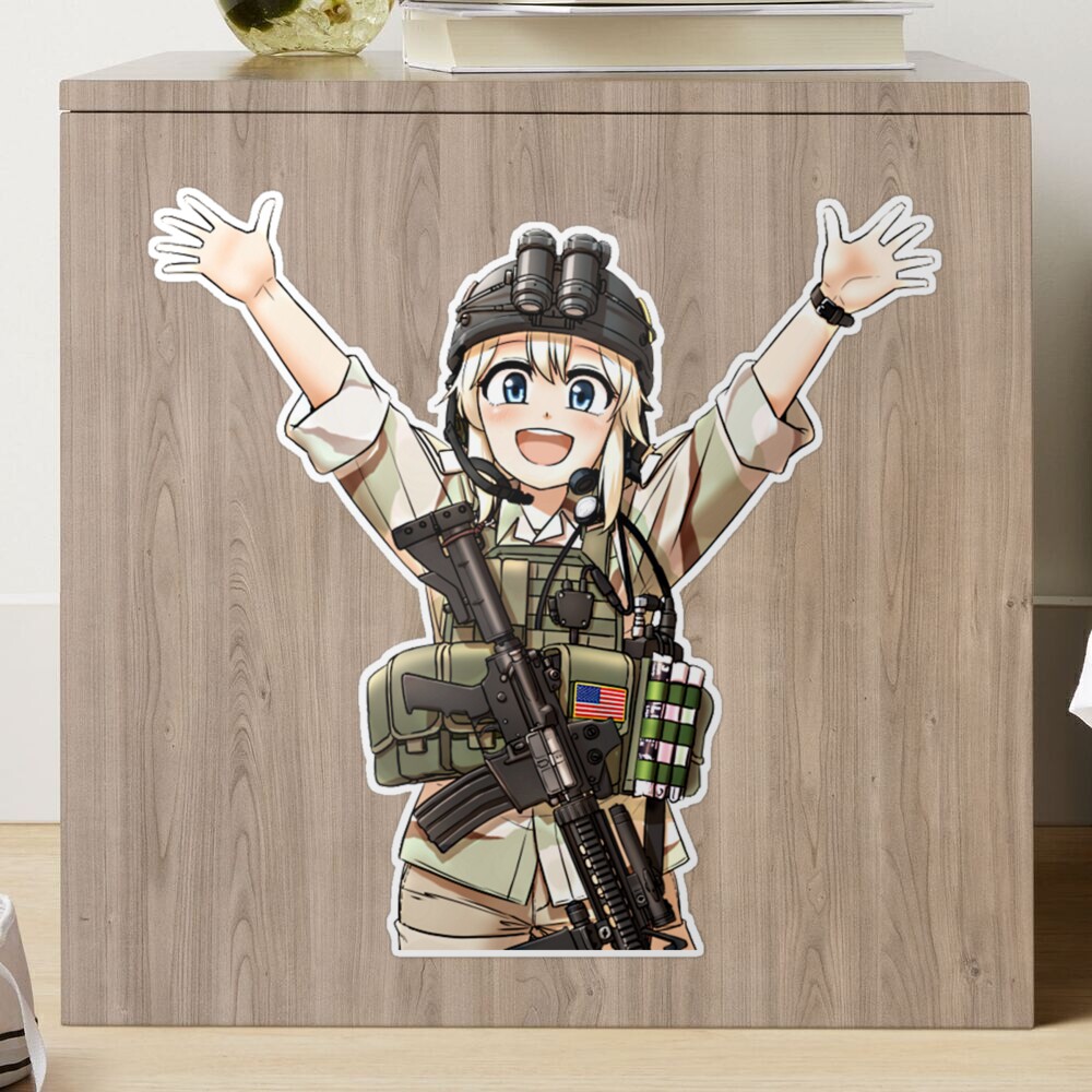 Anime, Operator-Chan Sticker for Sale by spacerocket