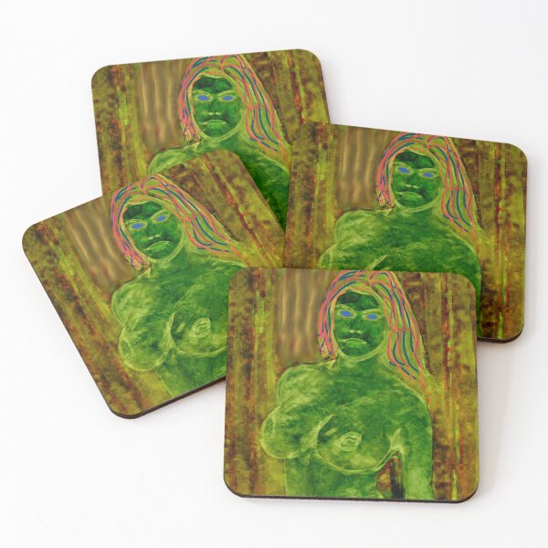 Item preview, Female nude, a composition in green designed and sold by pulchritude560.