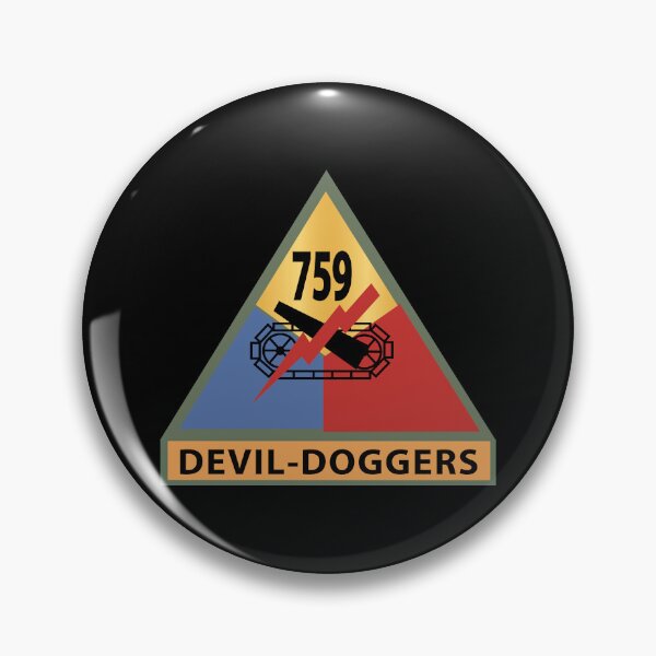 Item preview, Army - 759th Tank Battalion SSI w NameTape - Devil Doggers X 300 designed and sold by Military Insignia Products.