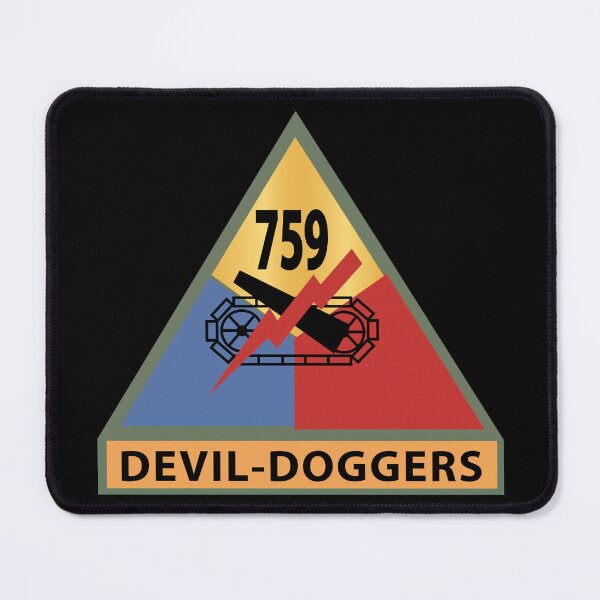 Item preview, Army - 759th Tank Battalion SSI w NameTape - Devil Doggers X 300 designed and sold by Military Insignia Products.