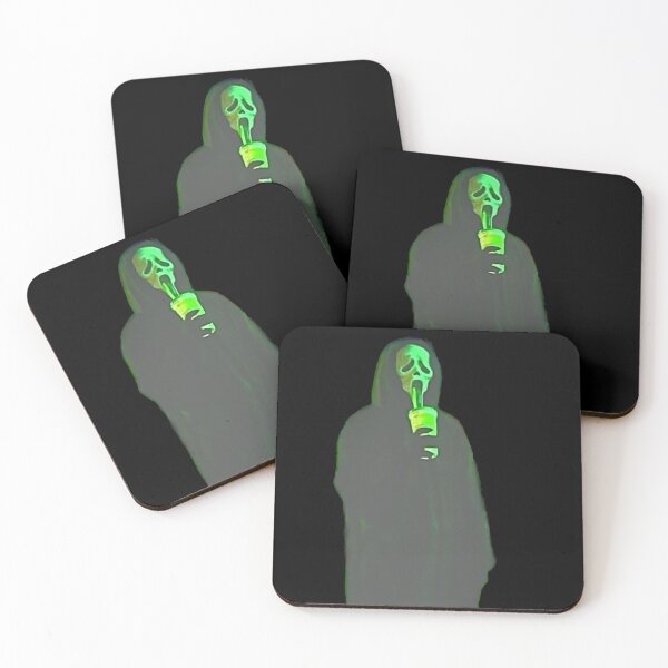 Aperçu de l'œuvre Scream/ Ghost Face Conception graphique noire et verte créée et vendue par Official Alert.