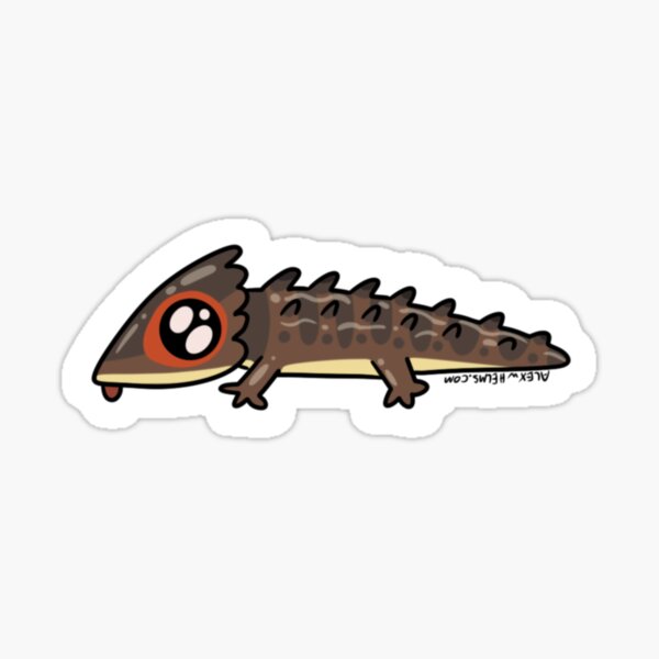 Item preview, Silly Stickers Red Eyed Crocodile Skink - Realistic Edition designed and sold by Alex Helms Illustrations.