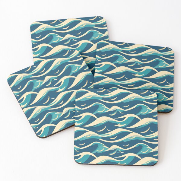 Item preview, Cartoon Style Sea Waves Pattern designed and sold by Vorterix.