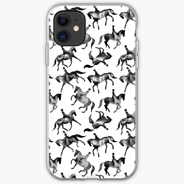 Dressage Horse Silhouettes iPhone Soft Case