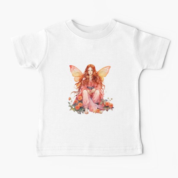 Item preview, Red Hair Fairy With Roses designed and sold by FlutterbyFairy.