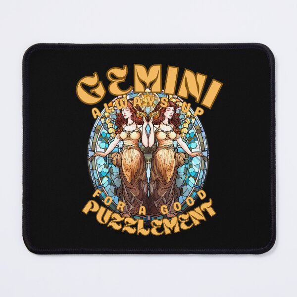Item preview, Gemini: Always Up For A Good Puzzlement. gemini zodiac sign designed and sold by ZodiacWonders.