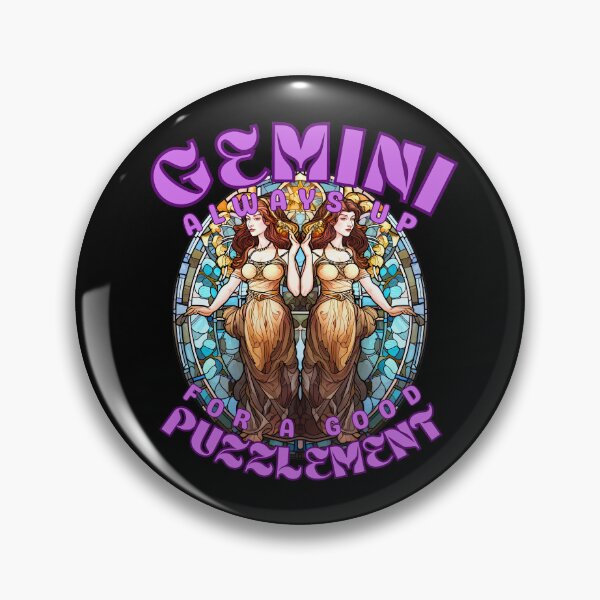 Item preview, Gemini: Always Up For A Good Puzzlement. gemini constellation designed and sold by ZodiacWonders.