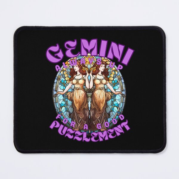 Item preview, Gemini: Always Up For A Good Puzzlement. gemini constellation designed and sold by ZodiacWonders.