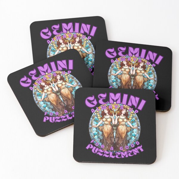Item preview, Gemini: Always Up For A Good Puzzlement. gemini constellation designed and sold by ZodiacWonders.