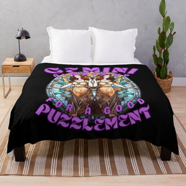 Item preview, Gemini: Always Up For A Good Puzzlement. gemini constellation designed and sold by ZodiacWonders.