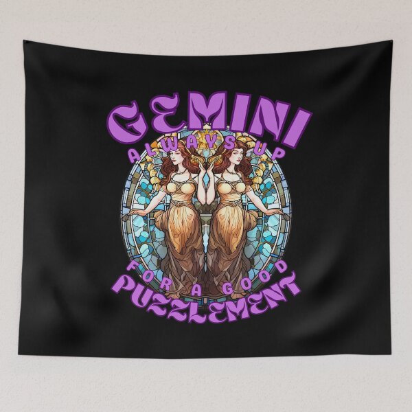 Item preview, Gemini: Always Up For A Good Puzzlement. gemini constellation designed and sold by ZodiacWonders.