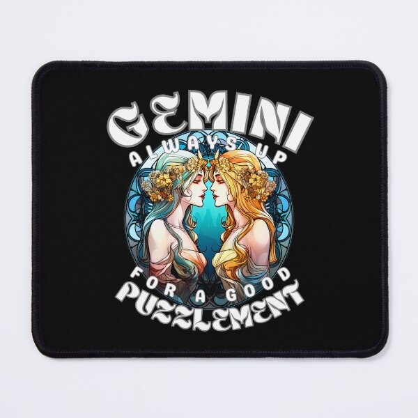 Item preview, Gemini: Always Up For A Good Puzzlement. gemini sayings designed and sold by ZodiacWonders.