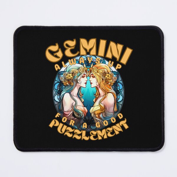 Item preview, Gemini: Always Up For A Good Puzzlement. gemini funny designed and sold by ZodiacWonders.