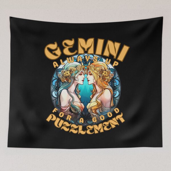 Item preview, Gemini: Always Up For A Good Puzzlement. gemini funny designed and sold by ZodiacWonders.