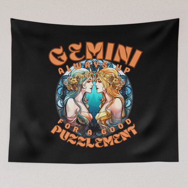 Item preview, Gemini: Always Up For A Good Puzzlement. gemini horoscope designed and sold by ZodiacWonders.