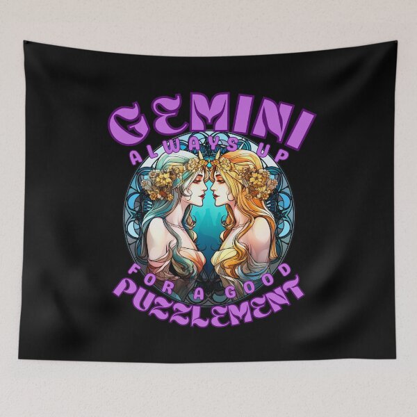Item preview, Gemini: Always Up For A Good Puzzlement. gemini season designed and sold by ZodiacWonders.